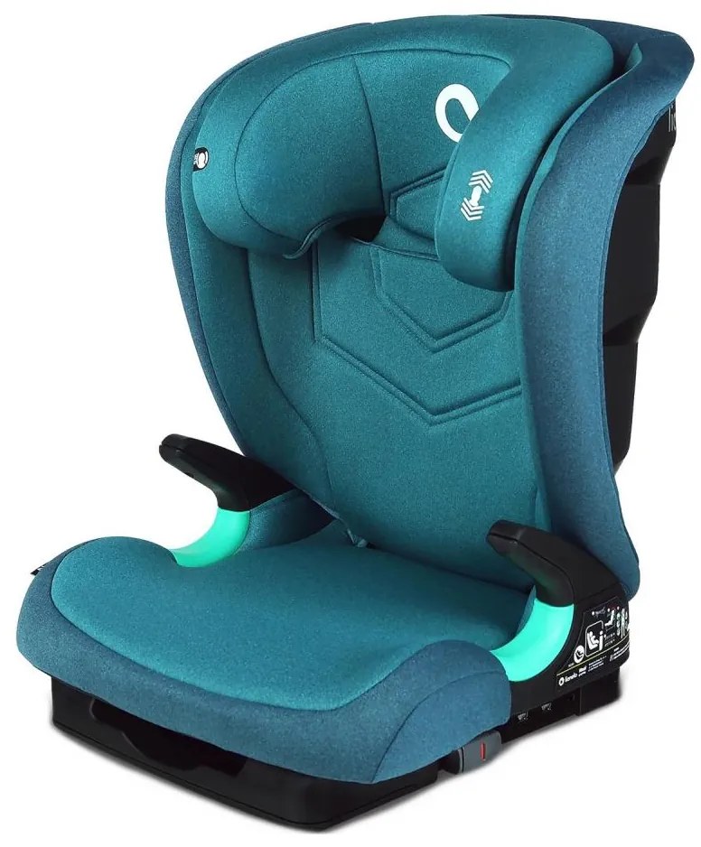 Lionelo - Fotelik samochodowy NEAL i-Size 100-150 cm zielono-turkusowy