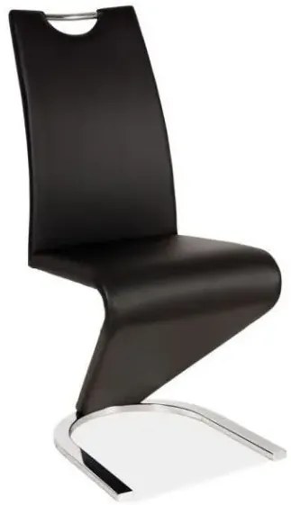 Krzesło H-090 czarne ekoskóra/chrom SIGNAL