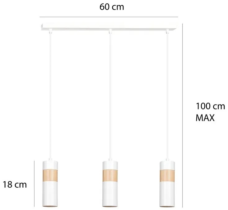 Czarna nowoczesna lampa wisząca - D103-Avezo