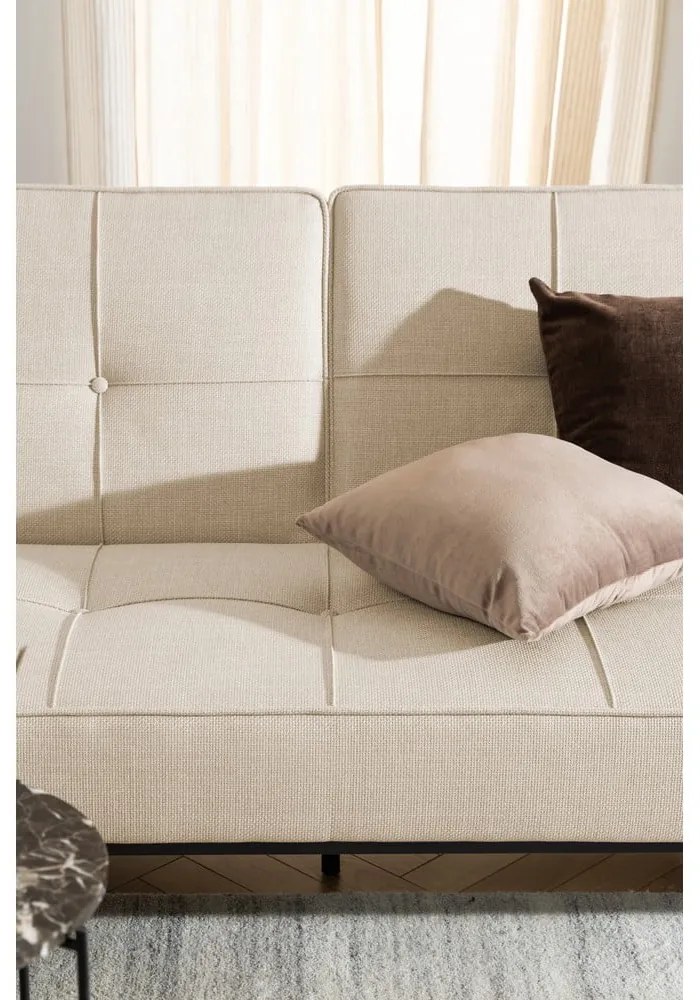 Beżowa rozkładana sofa 198 cm Perugia – Actona