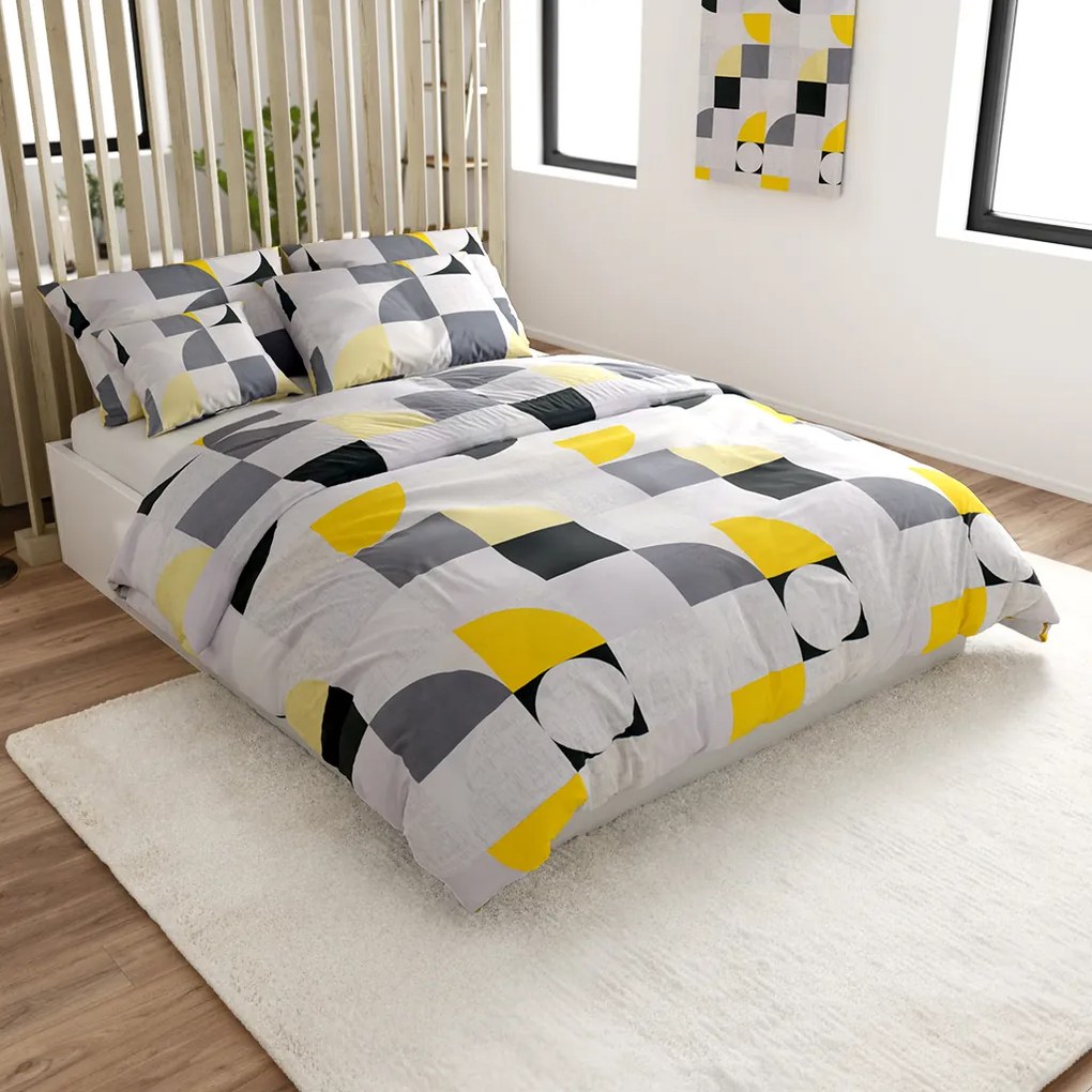 PrzytulneMieszkanie.pl PrzytulneMieszkanie.pl Pościel z bawełny Renforcé GEOMETRIES kolorowa Rozmiar pościeli: 70 x 90 cm | 140 x 200 cm