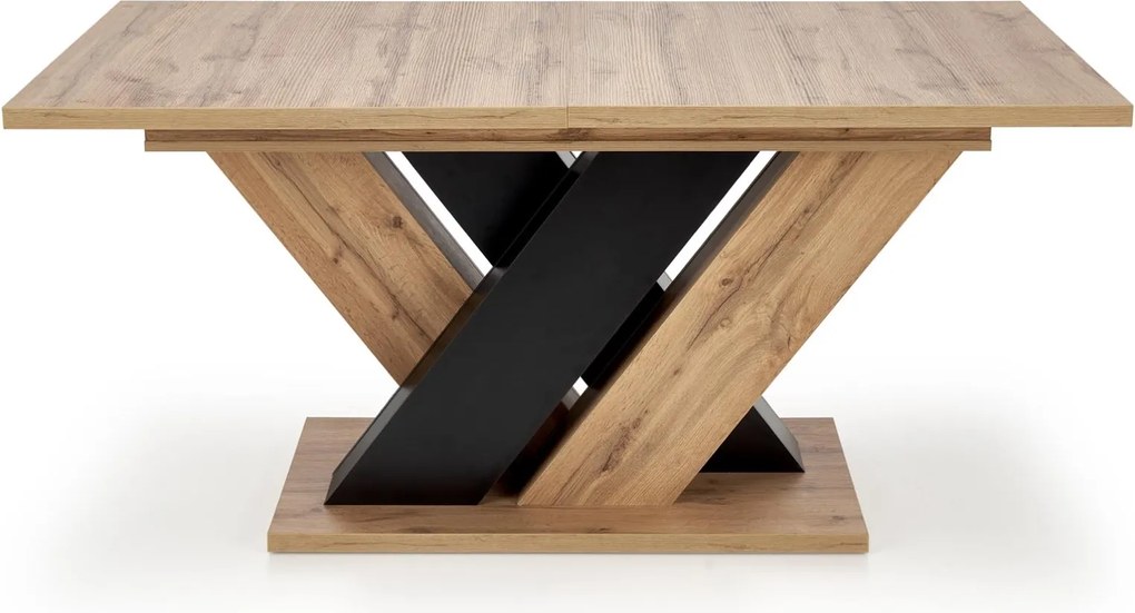 Rozkładany stół na oryginalnej nodze Brandon dąb wotan/czarny