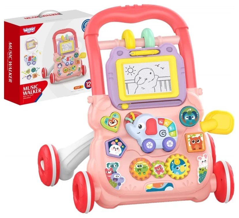 Woopie baby interaktywny chodzik pchacz muzyczny + znikopis