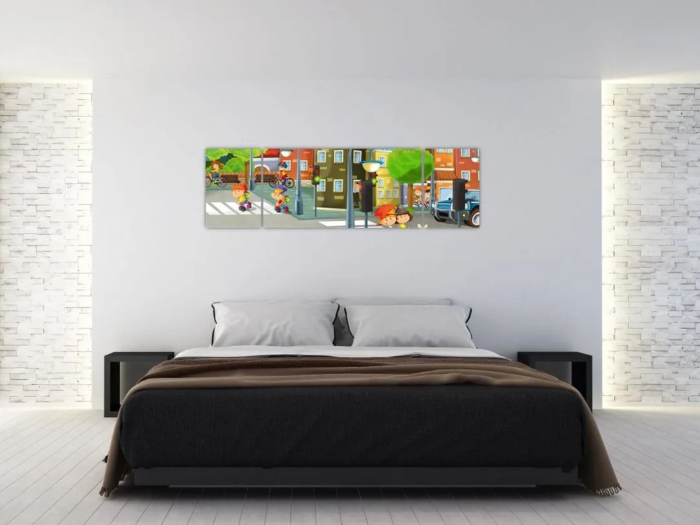 Obraz - Dziecięce miasteczko (170x50 cm)