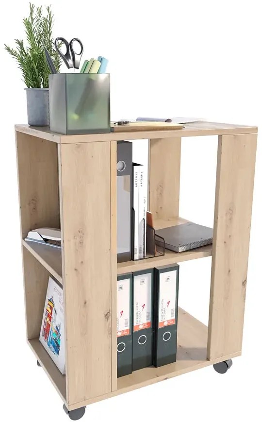 Mobilna szafka pod drukarkę dąb artisan - Mosum
