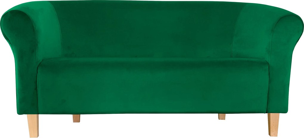 Sofa Milo tkanina Welur : Kolor nogi - Drewno, Kolor tkaniny - VELVET - MG25, Typ tkaniny - Velvet, Wysokość nogi - 15 cm