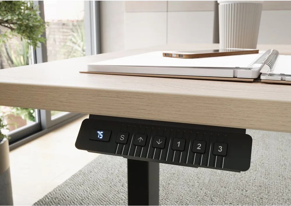 Biurko z elektryczną regulacją wysokości w dekorze dębu 80x160 cm – Germania
