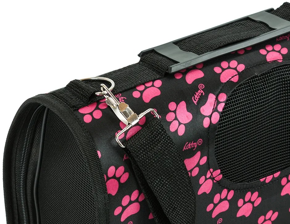 Torba transportowa dla psa/kota FURGO XL, czarno-różowa