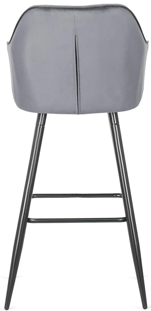 Szary nowoczesny welurowy hoker M0-M24