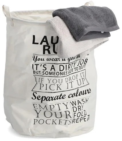 Torba na pranie - pojemny kosz Laundry Rules, 38x48 cm, 54 l,ZELLER