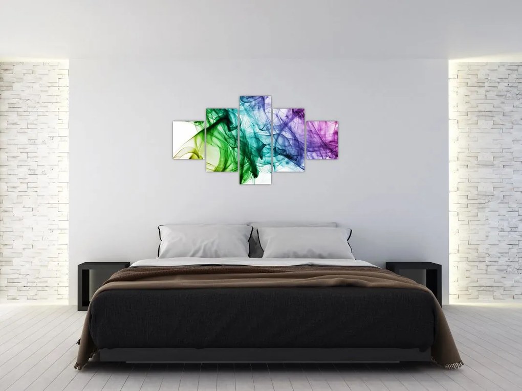 Obraz - kolorowy dym (125x70 cm)
