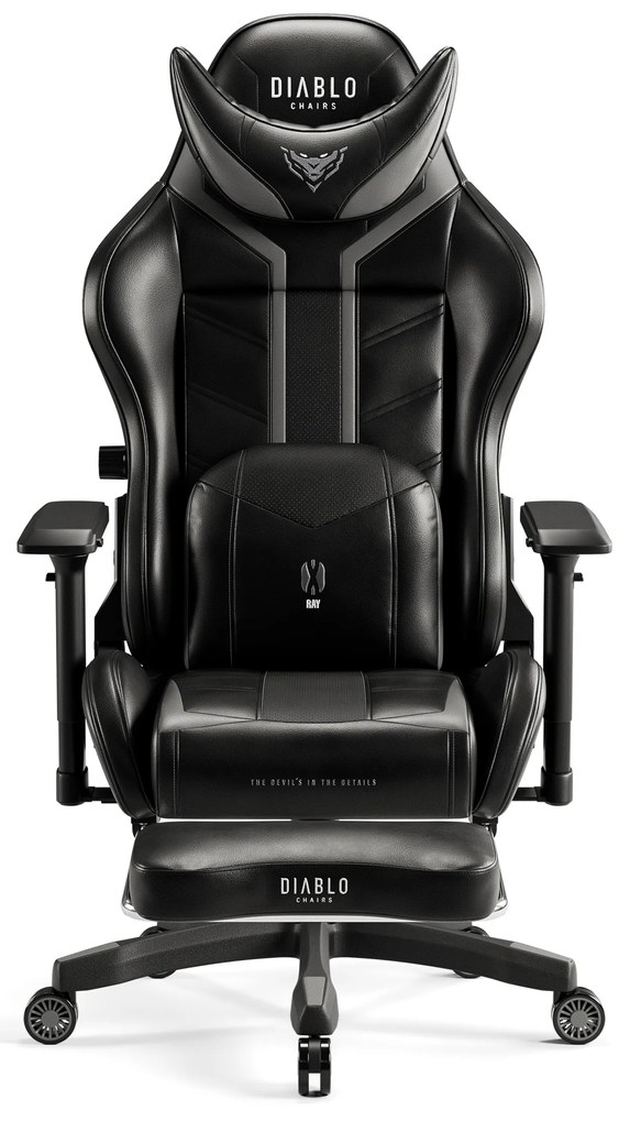 Fotel gamingowy Diablo X-Ray 2.0 Normal Size, czarno-szary
