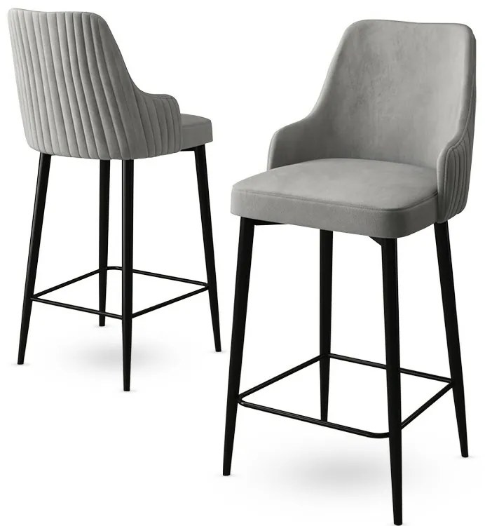 Zestaw krzeseł barowych Enox Grey, 2 szt., 2 szt.