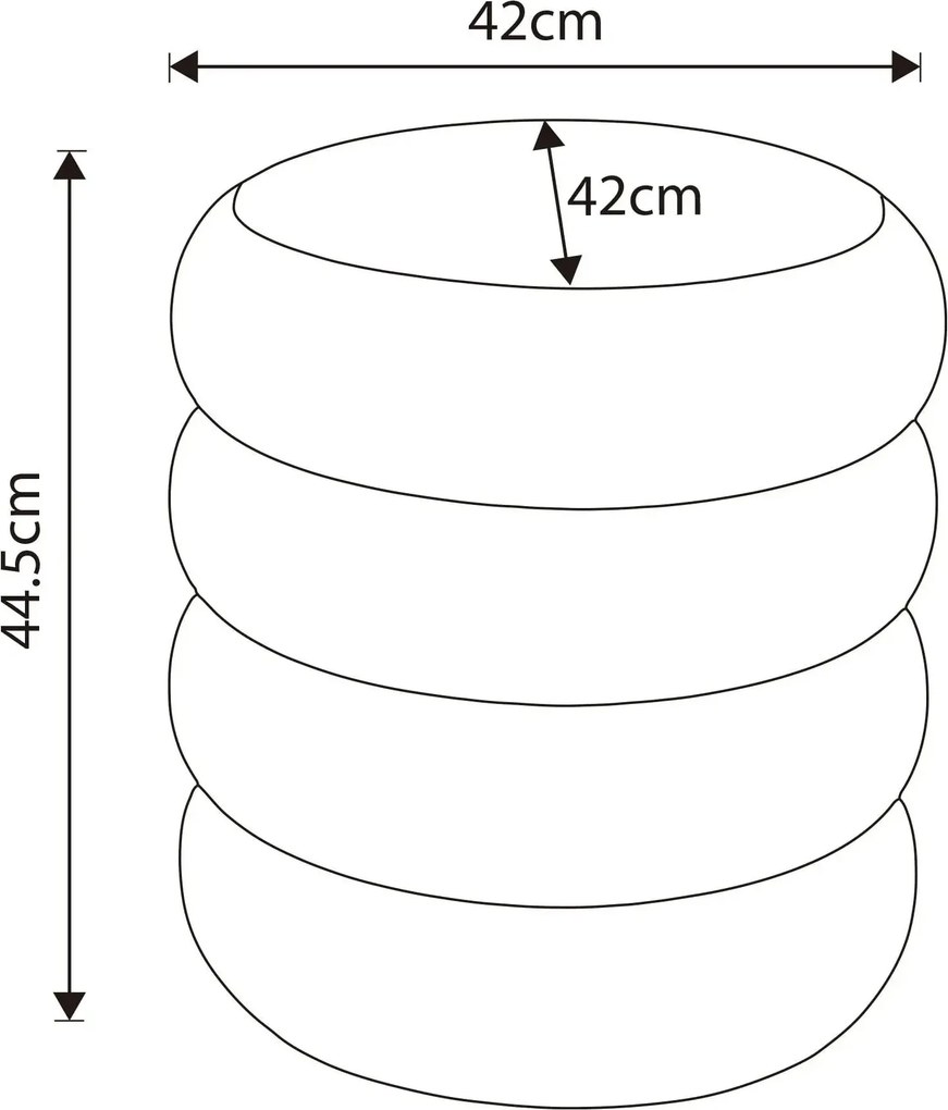 Kremowa okrągła pufa welurowa T2-D56