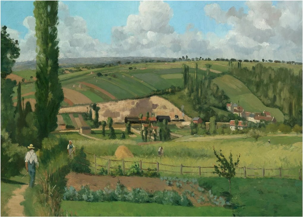 Obraz - Camille Pissarro, Landscape at Les Pâtis, Pontoise, reprodukcje (70x50 cm)