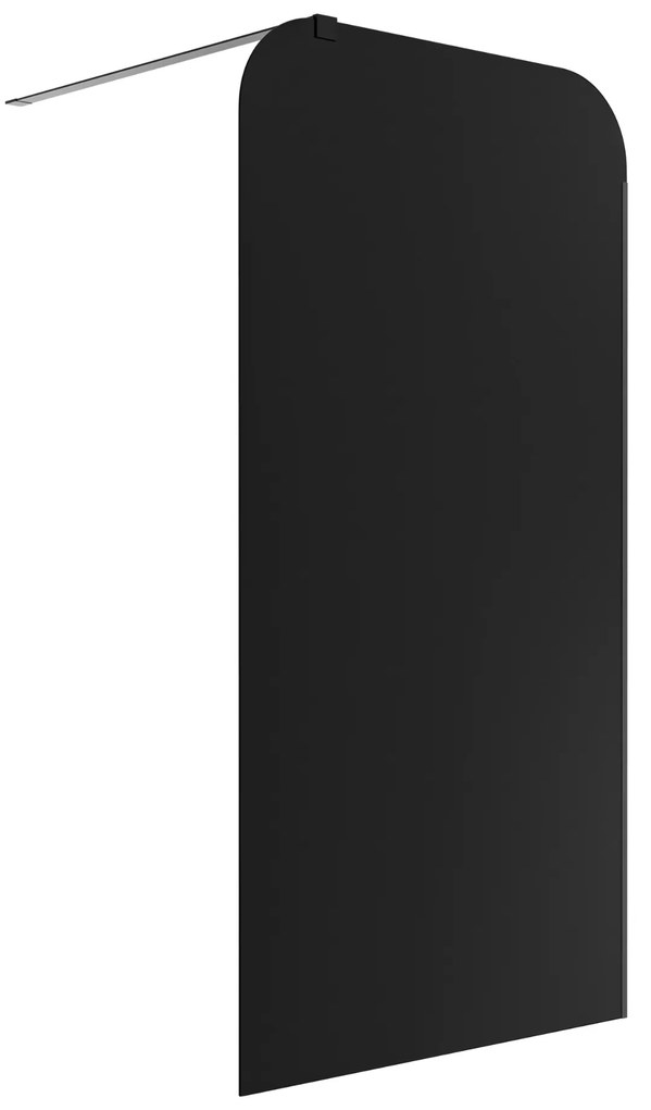 Ścianka prysznicowa WALK IN FIX czarna 8 mm MOLIS Black Square MASSI | różne rozmiary : Kolor profili kabiny - chrom / srebrny, Szerokość ścianki - 70 cm, Typ montażu - WALK in FIX (Do ściany)