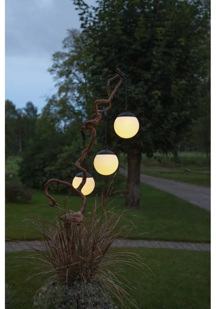 Zestaw 3 wiszących solarnych lamp ogrodowych Star Trading Globus, ø 10 cm