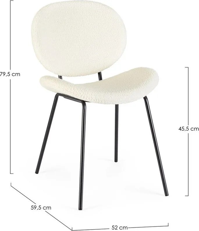 Białe tapicerowane krzesło Maddie – Yes Everyday