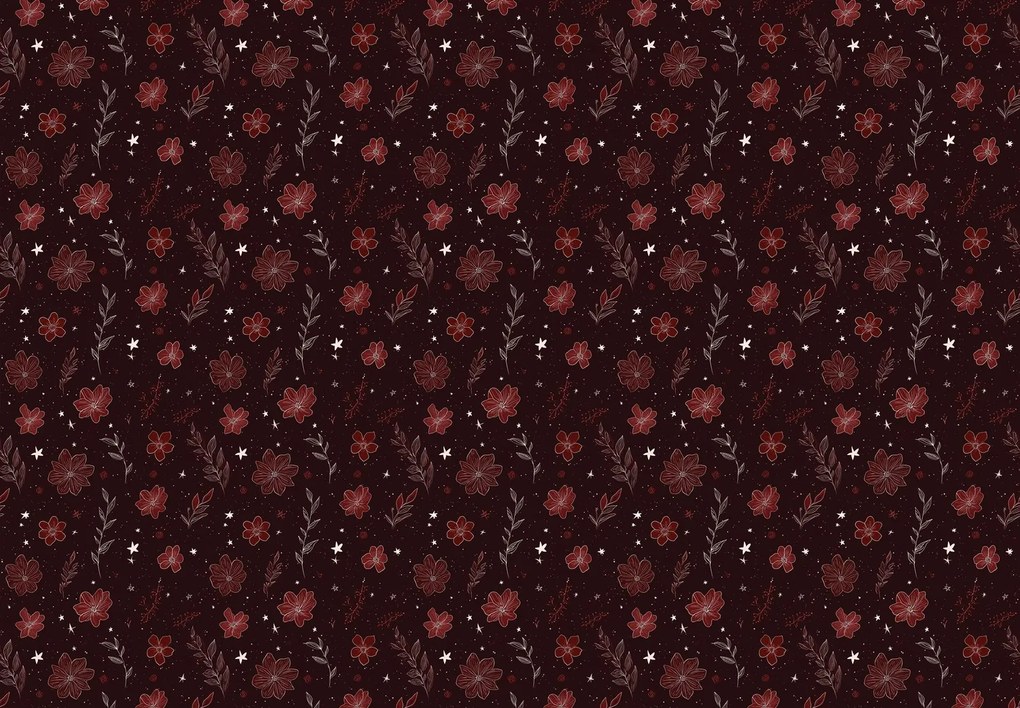 Fototapeta - Bordowy wzór (196x136 cm)