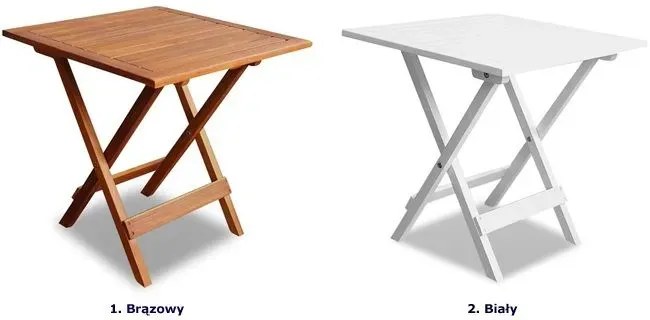 Brązowy drewniany stolik ogrodowy - Besta