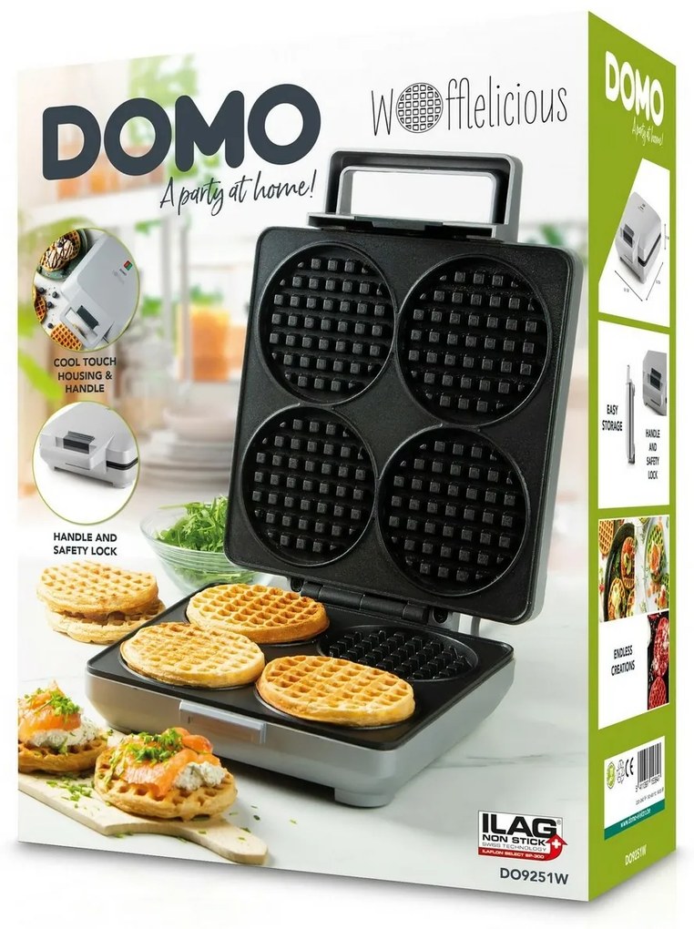 DOMO DO9251W gofrownica na 4 gofry