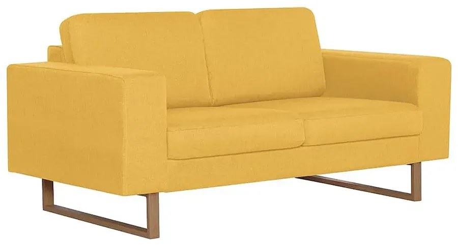 Elegancka dwuosobowa sofa Williams 2X - żółta