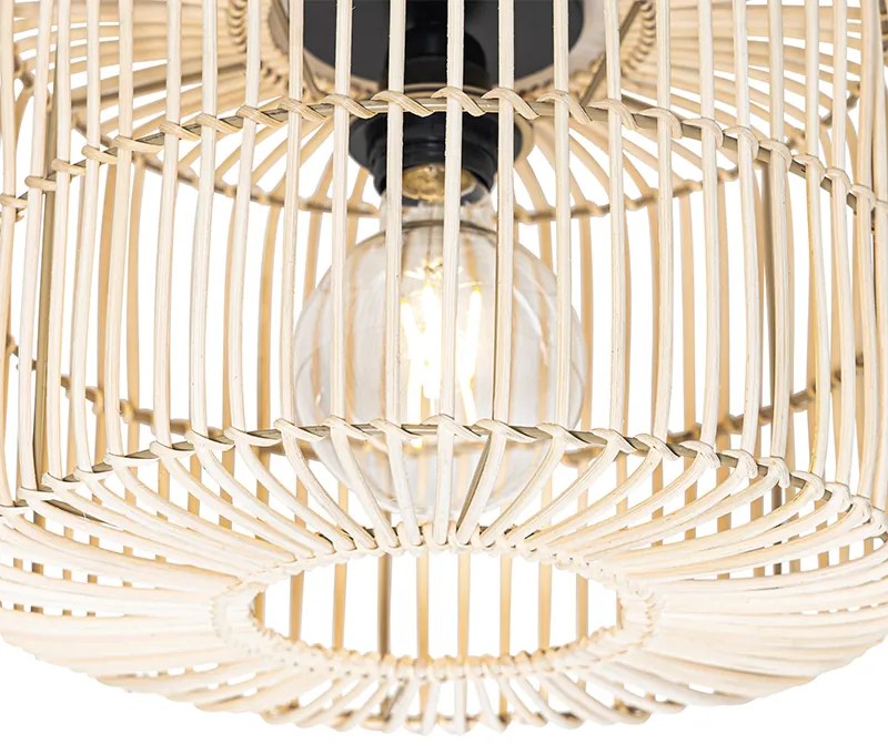 Orientalna lampa sufitowa z rattanu - MaudKolonialny Oswietlenie wewnetrzne