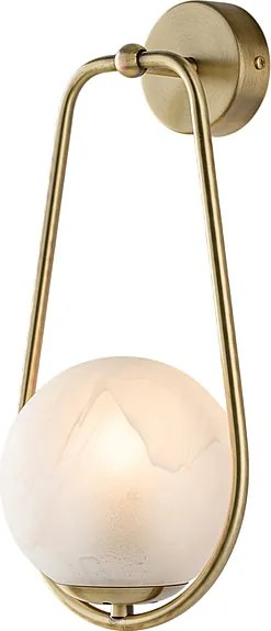 Kinkiet żeliwny Afrodyta, 1-punktowy, z kulą dm.14 .16 P.19 BL286-AP1-BRZ