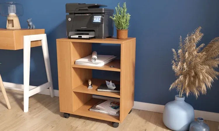 Szafka na drukarkę na kółkach olcha W1-W82