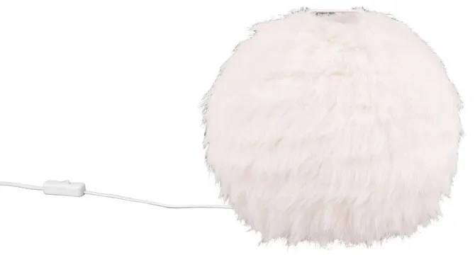 Kremowa lampa stołowa (wys. 24 cm) Furry – Trio