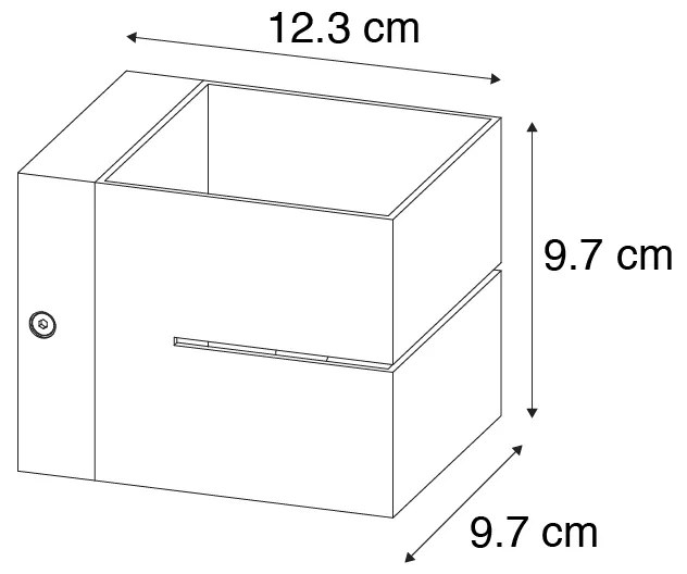 Nowoczesna lampa ścienna biała 9,7 cm - Transfer Groove Nowoczesny Oswietlenie wewnetrzne