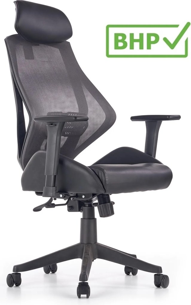 Ergonomiczny fotel obrotowy Hasel, zgodny z normą BHP
