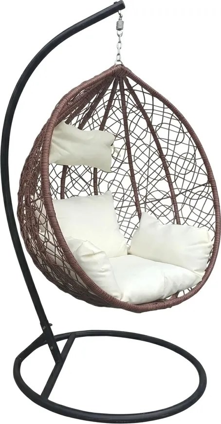 Brązowe wiszące krzesło KOKON