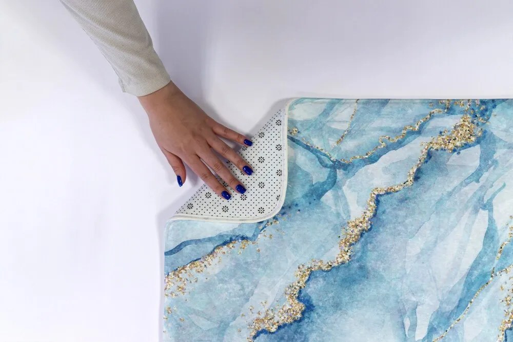 Dywanik łazienkowy Dywanik łazienkowy Niebieski marmur