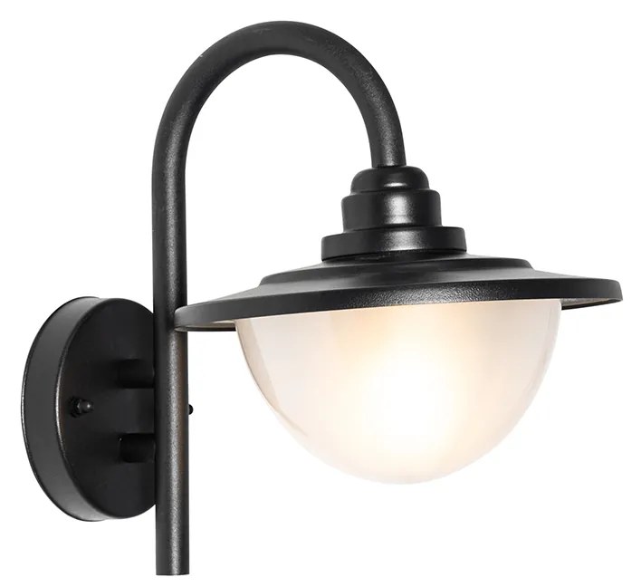 Klasyczna zewnętrzna lampa ścienna czarna IP44 - Bruges