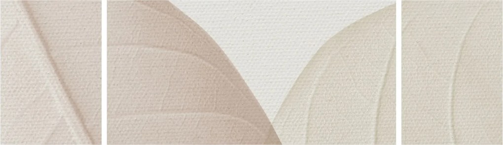 Obraz - Teksturowane liście (170x50 cm)