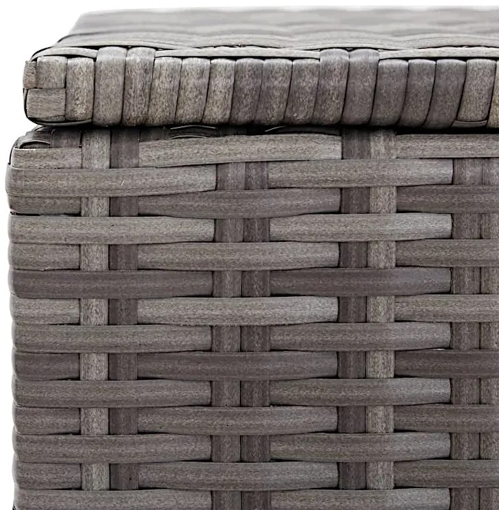 Szara skrzynia ogrodowa z technorattanu C9-W10