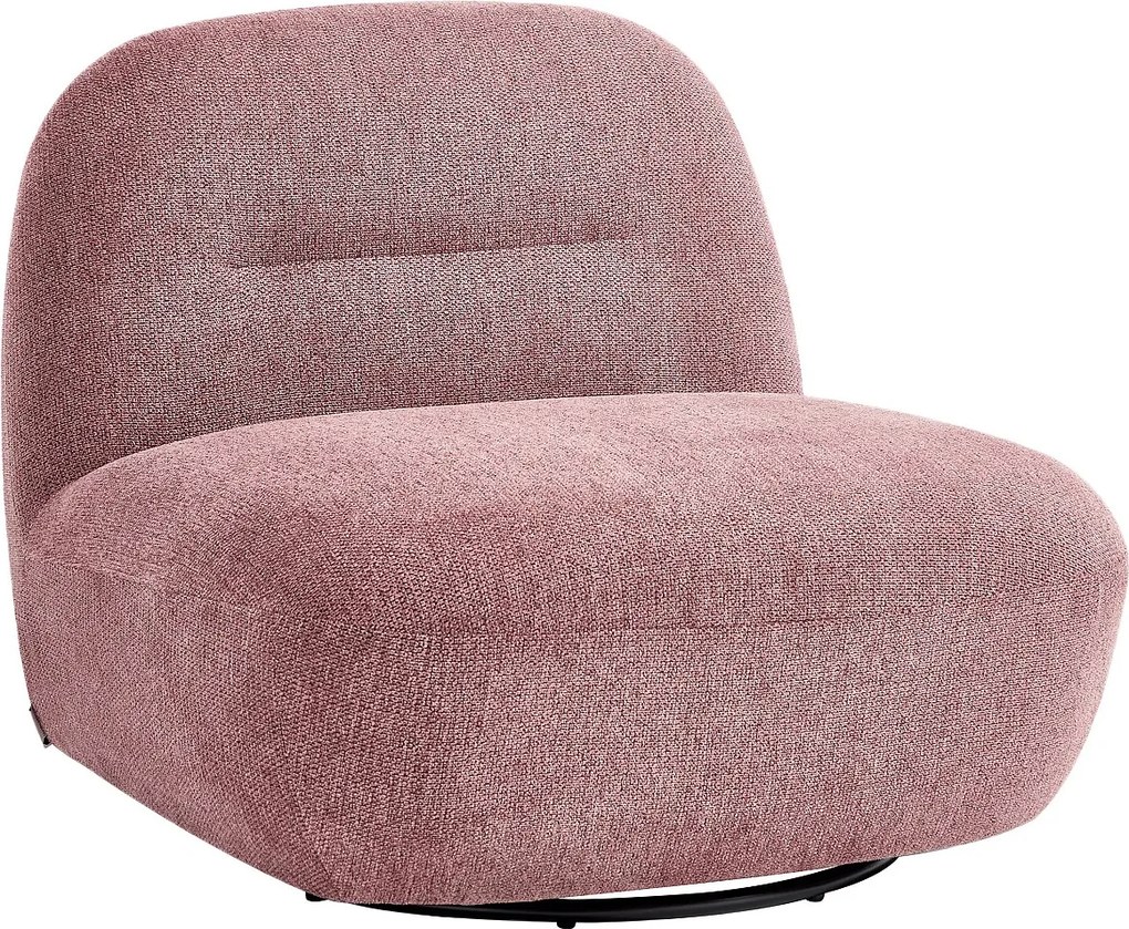 Fotel obrotowy  z czerwonej tkaniny teksturowanej POZETI