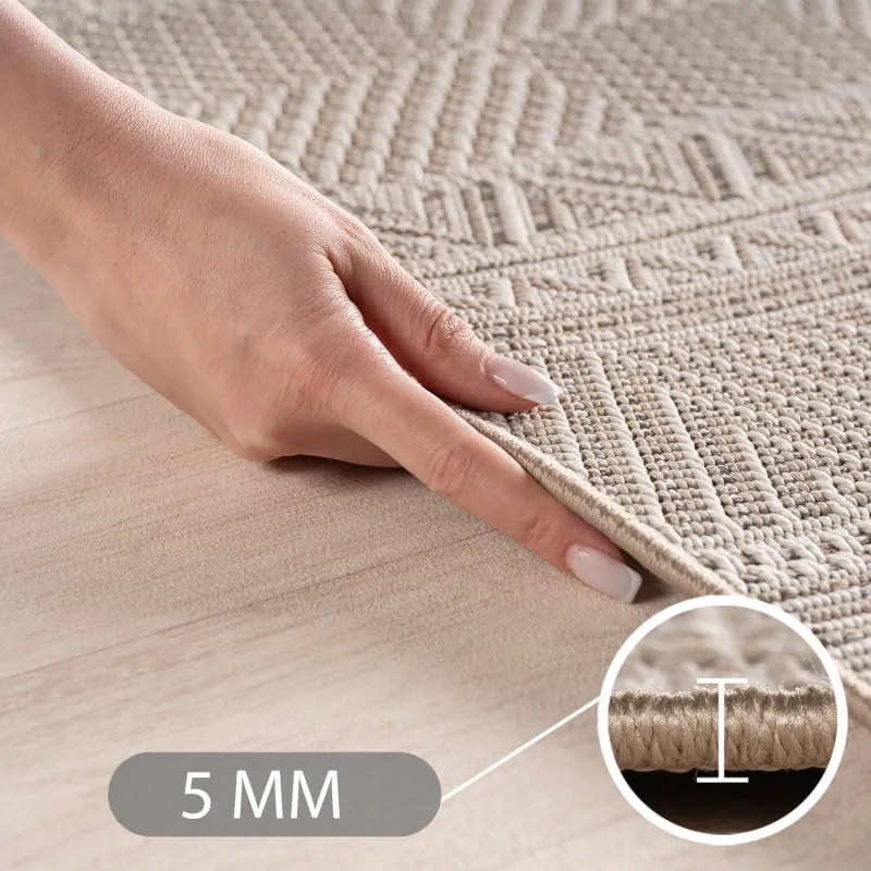 Dywan zewnętrzny Desert Paseczki beżowy 200 cm x 290 cm