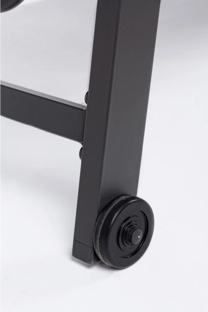 Antracytowy metalowy leżak ogrodowy Hilde – Bizzotto