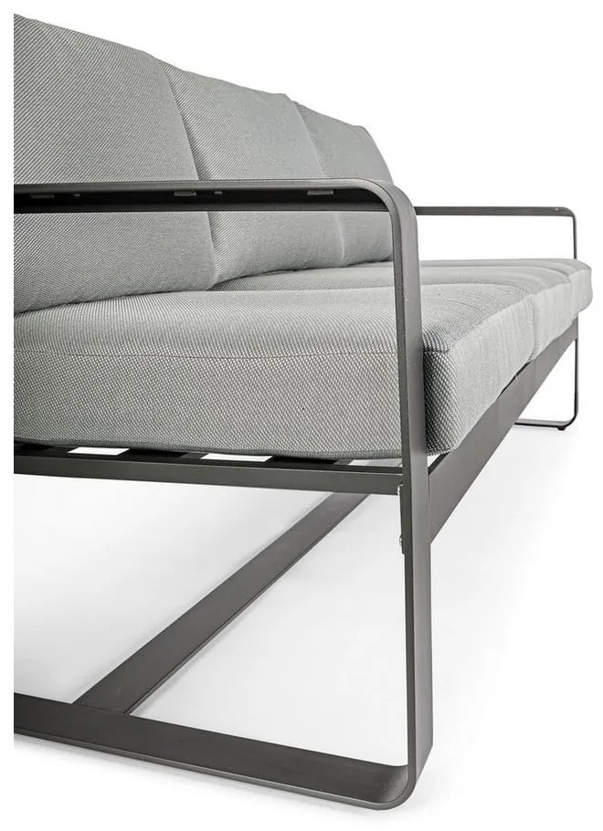Szara aluminiowa sofa ogrodowa Merrigan – Bizzotto