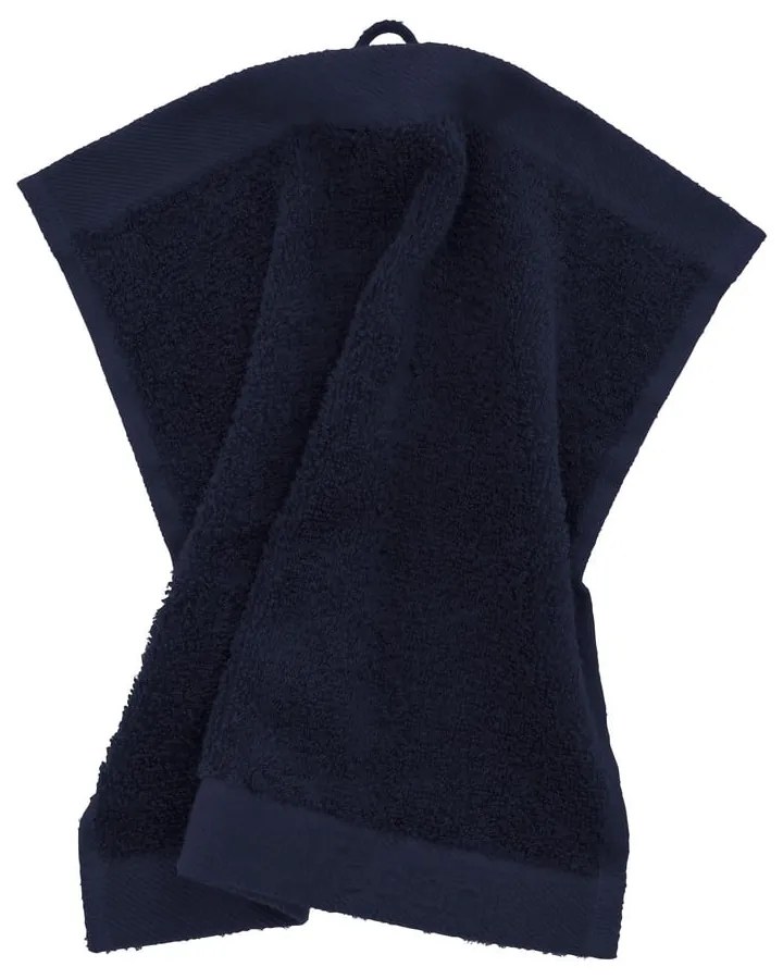 Ciemnoniebieski bawełniany ręcznik frotte 30x30 cm Comfort – Södahl
