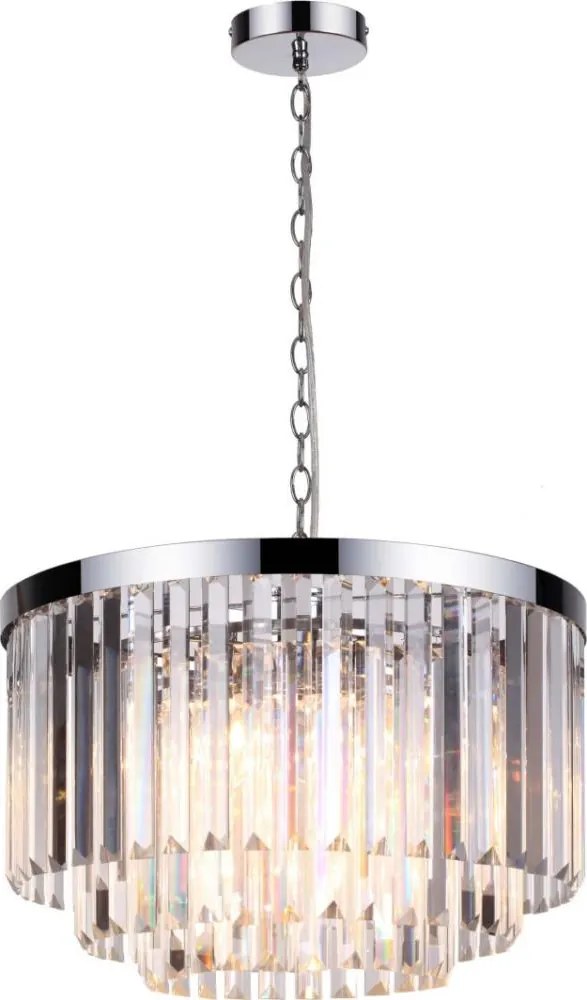 Żyrandol na łańcuchu VETRO 5xE14/60W/230V chrom błyszczący