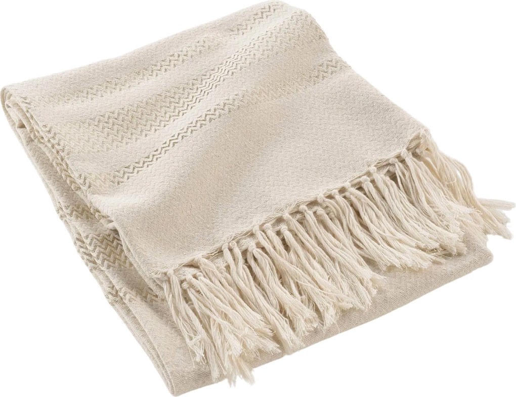 Narzuta z frędzlami DORELINE, 125 x 150 cm
