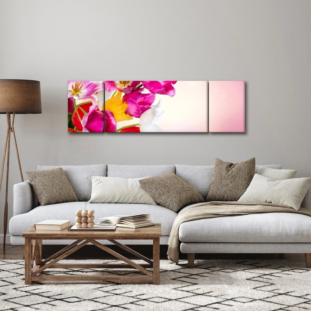 Obraz tulipanów (170x50 cm)
