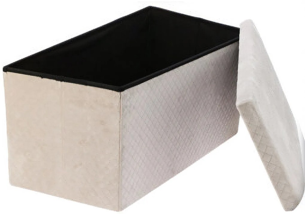 Welurowa pufa ze schowkiem MODUS, 76 x 38 x 38 cm