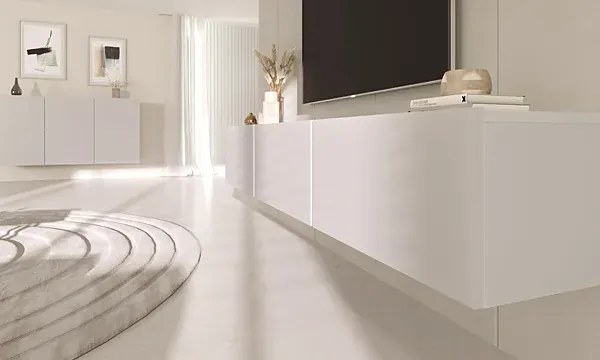 Biała wisząca komoda bez uchwytów G3-N86