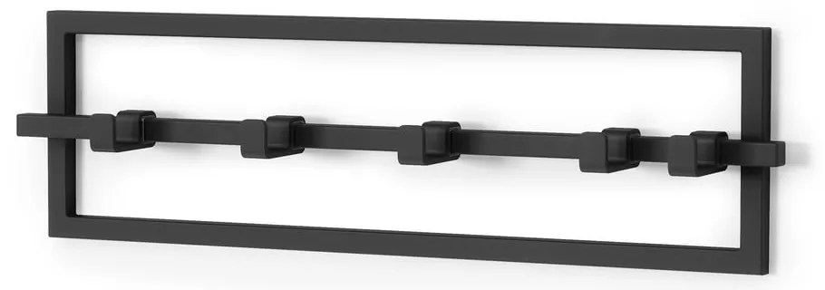 Czarny metalowy wieszak ścienny Cubiko – Umbra