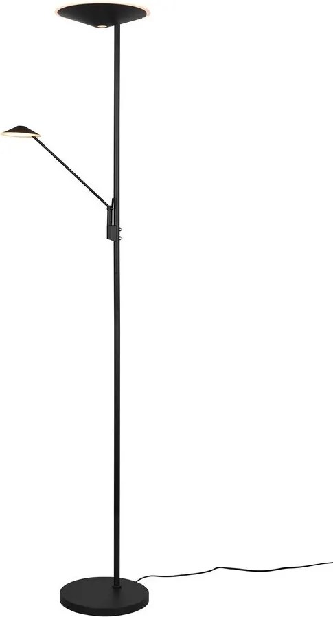 Lampa stojąca LED ze ściemniaczem w kolorze matowej czerni (wysokość 180 cm) Brantford – Trio