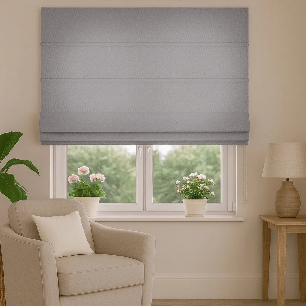 Roleta rzymska na wymiar Enjoy szara miękka gruba - do 140 cm